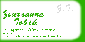 zsuzsanna tobik business card